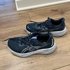 Asics Black and White Athletic Shoes